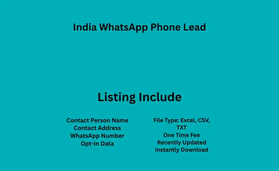 India whatsapp phone lead