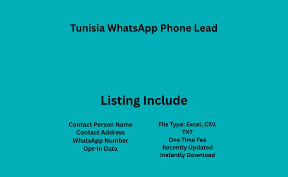 Tunisia whatsapp phone lead
